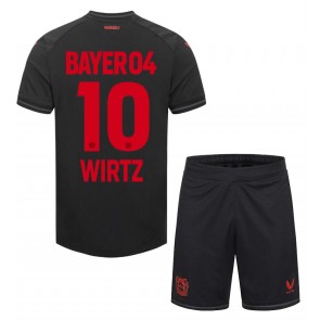 Bayer Leverkusen Florian Wirtz #10 Hemmaställ Barn 2023-24 Kortärmad (+ Korta byxor)